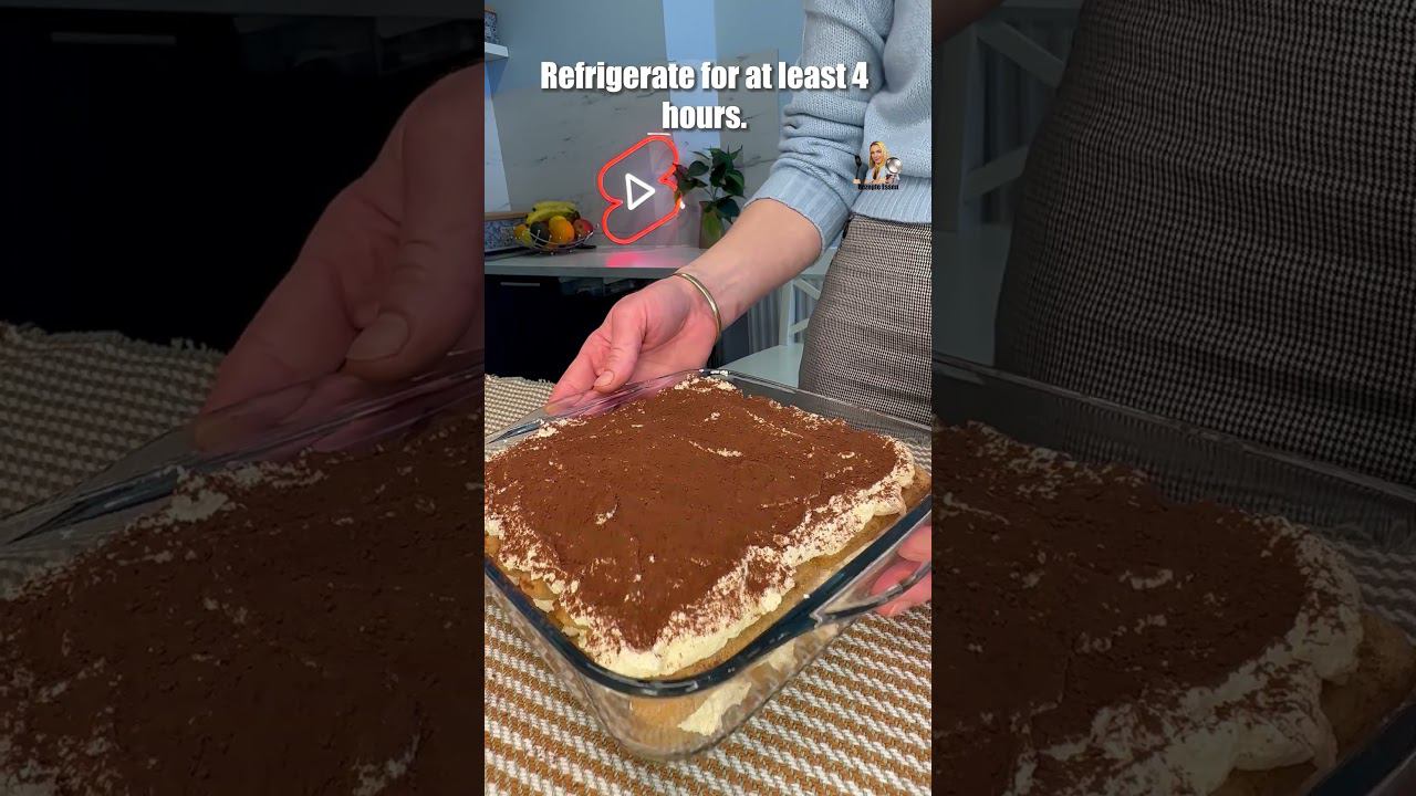 🍰 Рецепт Тирамису без яиц: 🍨 Неотразимый сливочный десерт без яиц‼️.