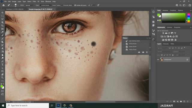 Photoshop CC 2021 for Beginners - (034) - History Brush Tool смотреть онлайн