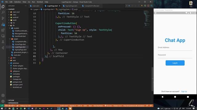 Making a Chat App in Flutter v2 #3 | Creating the Login and SignUp UI | Hindi смотреть онлайн