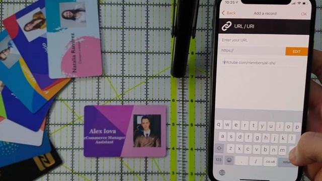 NFC Business Card writing and native reading without a third-party app, iphone X. смотреть онлайн