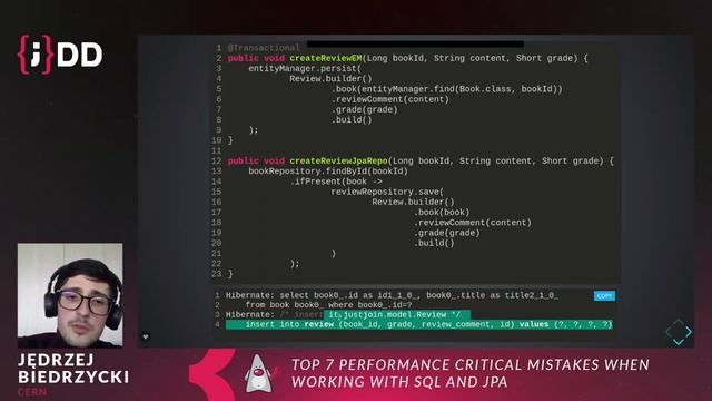 JDD 2021: Top 7 performance critical mistakes when working (..) - Jędrzej Biedrzycki [JUGmajster] смотреть онлайн