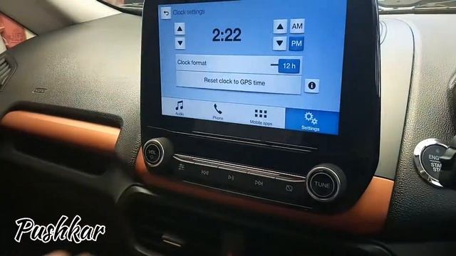 How to set time in your ford Ecosport || ecosport 2021 || time set by touch screen смотреть онлайн