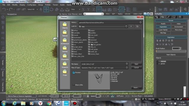 Добавление растительности. Cryengine 3.8.4 смотреть онлайн