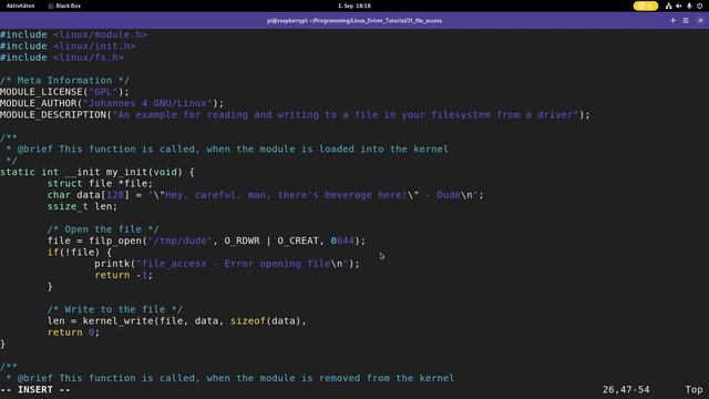 Let's code a Linux Driver - 31_ Accessing files from a driver смотреть онлайн