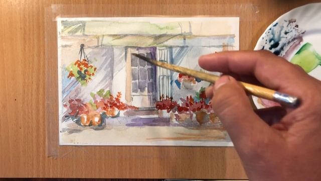 ДВОРИКв Италии.Как за 8 минут нарисовать акварельную картинку.YARD in Italy How to draw in 8 minute смотреть онлайн
