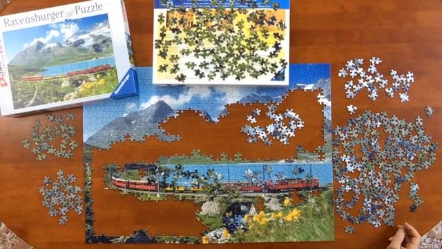 Solving a " Ravensburger Puzzle 'Train' " Puzzle 1000 pieces ! смотреть онлайн