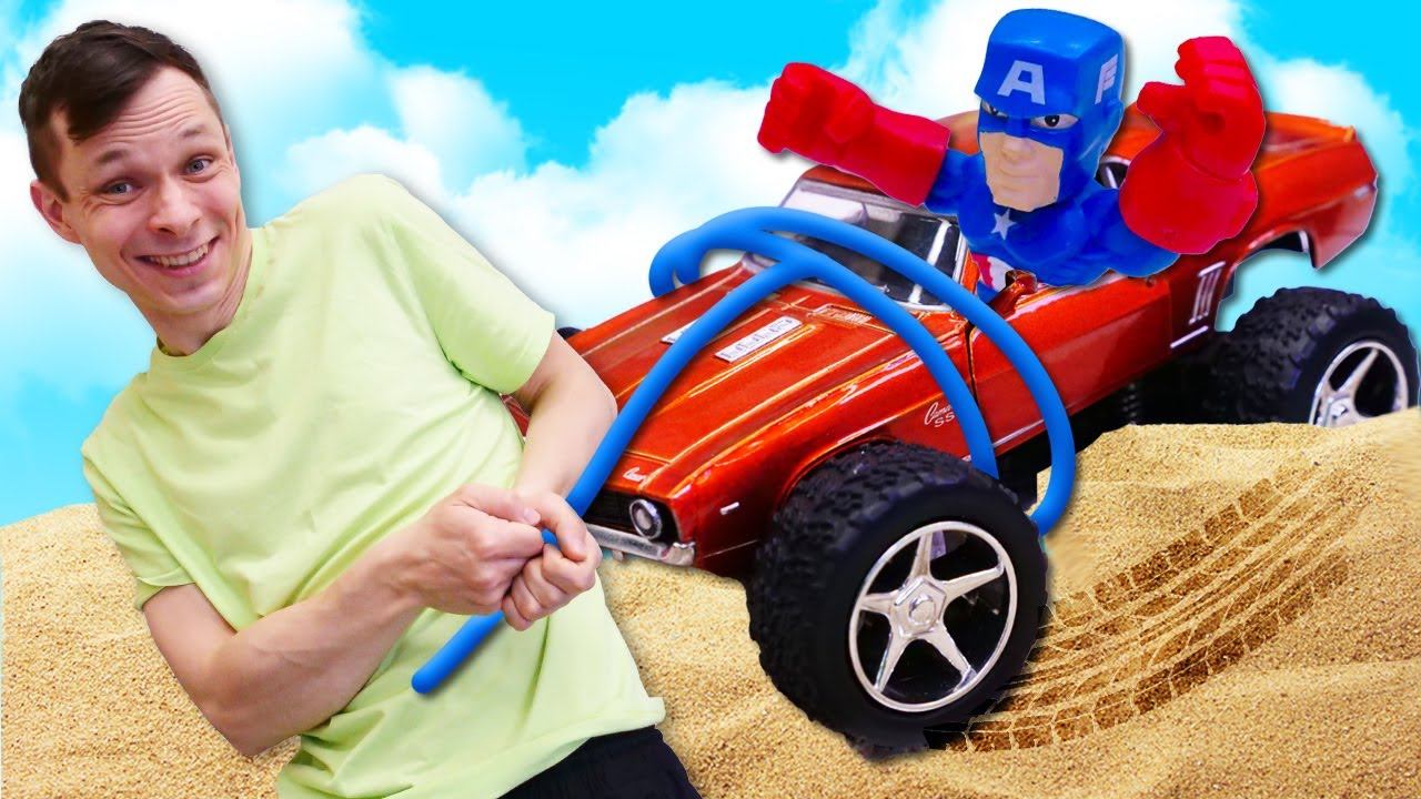Игры гонки - Прокачиваем тачку Капитана Америка! - Видео супергерои. Игры машинки для мальчиков смотреть онлайн