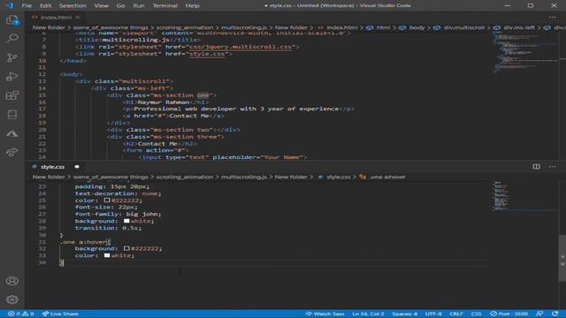 MultiScroll.js-Dynamic scrolling website using html css and multiscroll.js смотреть онлайн