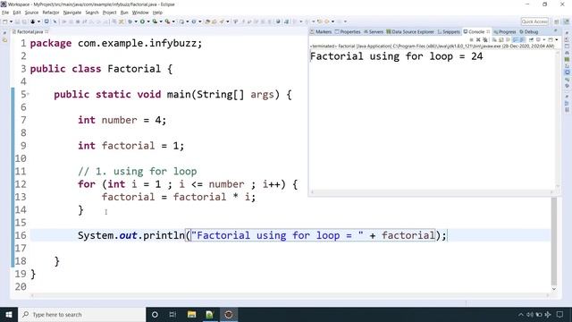 Find Factorial Of Number In Java смотреть онлайн