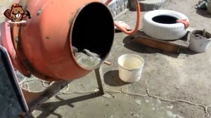 Как отмыть бетономешалку??? Чистим легко и быстро!