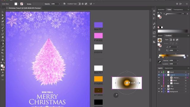 How to Create Christmas Tree in Illustrator - Illustrator Tutorials #1 смотреть онлайн