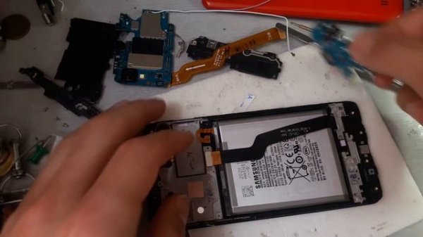 Samsung A10 разбор замена дисплея Самсунг a105