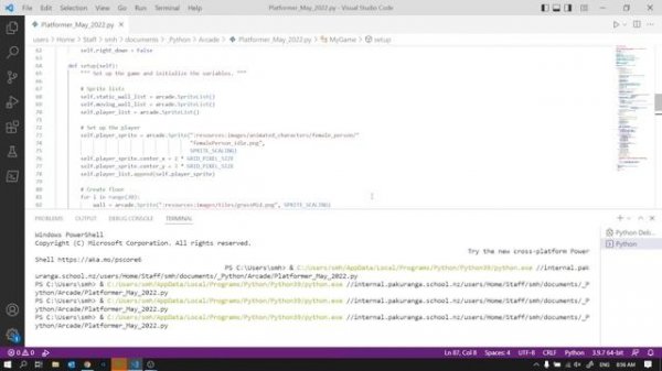 Python Arcade - using example code video 1