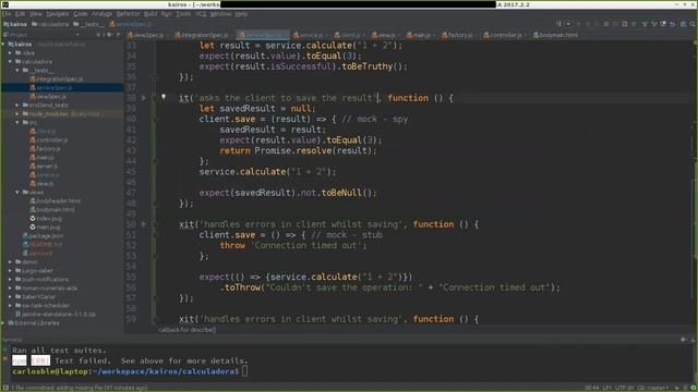 Mock objects en JavaScript y testing con promesas y eventos смотреть онлайн