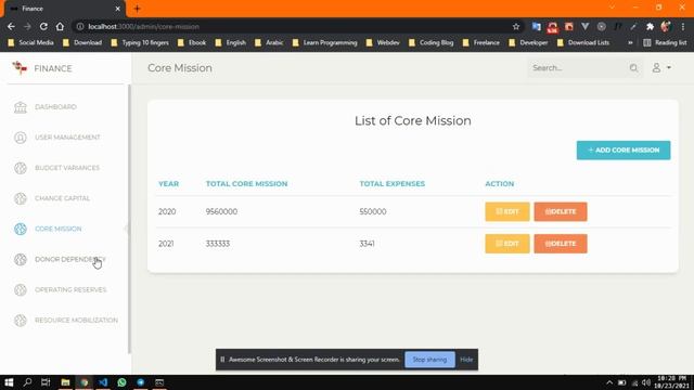 Finance Dashboard with ReactJs смотреть онлайн