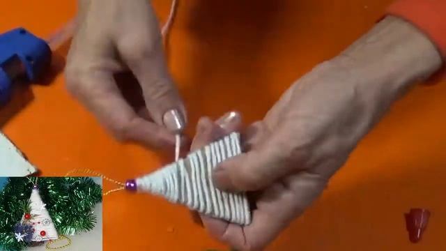 Елочка из пряжи новогодняя игрушка своими руками смотреть онлайн