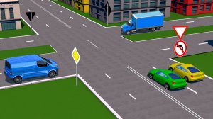 Кому из водителей разрешён поворот налево в данной ситуации?