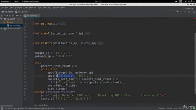 Курсы по программированию на python Часть 40 (Восстанавливаем ARP таблицы при исключениях) смотреть онлайн