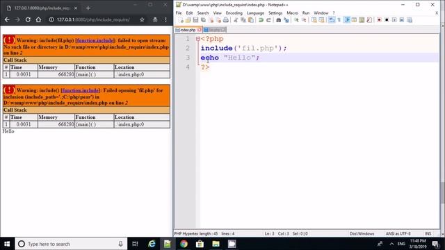 Difference Between include and require in PHP смотреть онлайн
