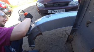 Примерка и ремонт бампера от Калины Спорт | Лада Калина | Серия №11