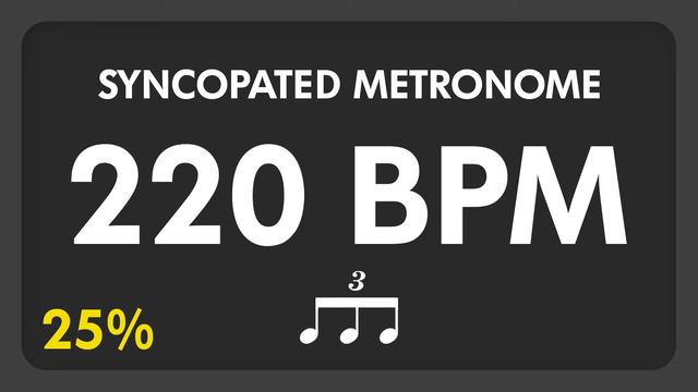 220 BPM - Syncopated Metronome - 8th Triplets (25%) смотреть онлайн