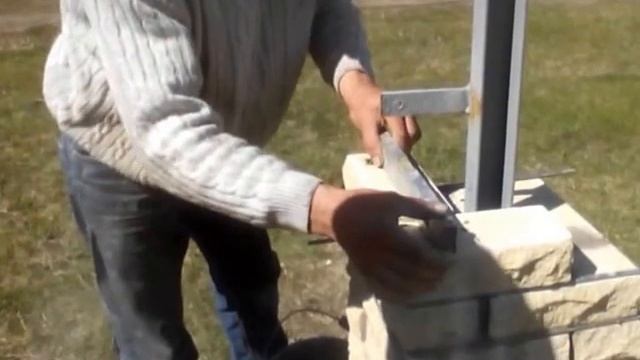 Кладка столбиков из кирпича "скала". смотреть онлайн