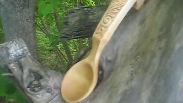 Берёзовая ложка-черпак