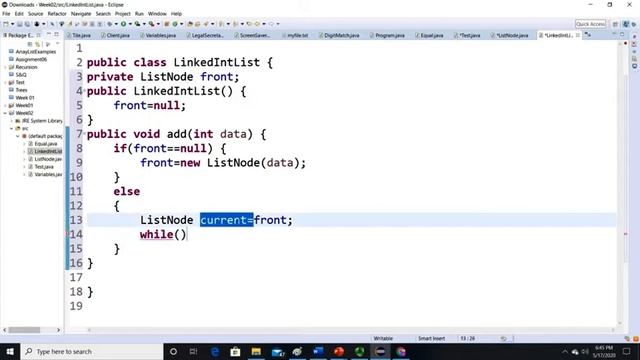 Linked List Coding (LinkedIntList) смотреть онлайн
