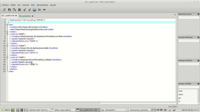 Introducción a XPATH con XML COPY EDITOR смотреть онлайн