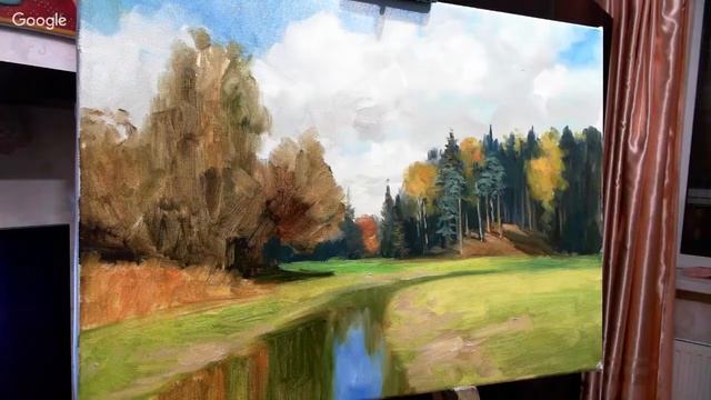 Георгий Харченко Пейзаж по фотографии, живопись маслом смотреть онлайн