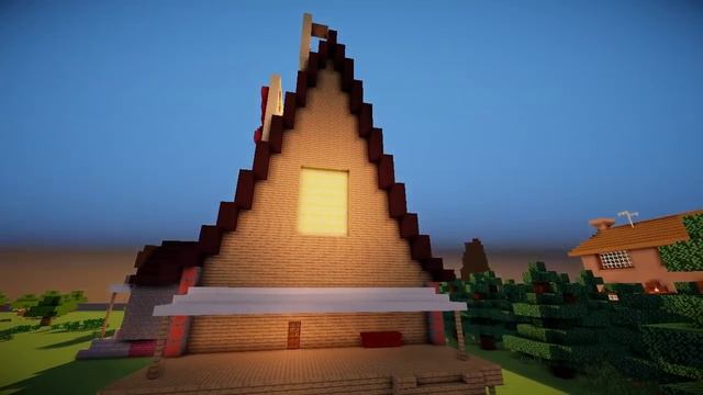 Gravity Falls Mystery Shack Minecraft Timelapse! смотреть онлайн