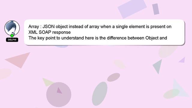 Array : JSON object instead of array when a single element is present on XML SOAP response смотреть онлайн