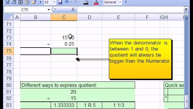 Excel Busn Math 12: Multiplying & Dividing In Excel смотреть онлайн