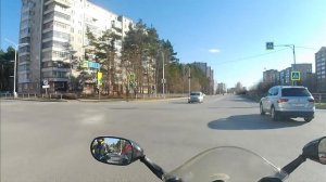 На мотоцикле в город после автошколы. Первый выезд