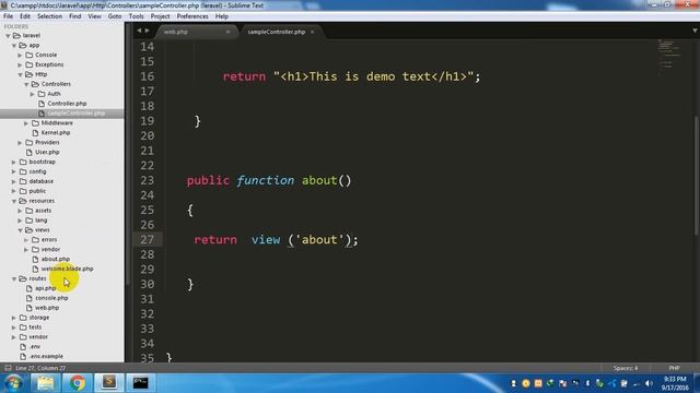 3.PHP Laravel 5.3 in Bangla | Controller смотреть онлайн