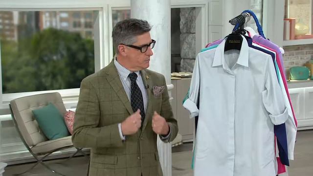 Joan Rivers Boyfriend Shirt With Inverted Pleat Detail On QVC