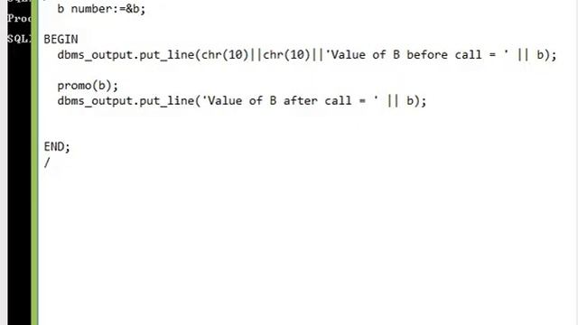 inout PLSQL смотреть онлайн