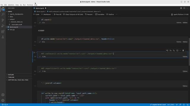 Saving PySpark DataFrame AS One .CSV File | Big Data смотреть онлайн