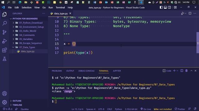 Python | Python Data Types | Part 07 | Mohammad Bablu YT | 2022 смотреть онлайн