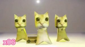 бумажные коты флексят под шни шна шнапи на разных скоростях: #прикол #шнишнашнапи #мем