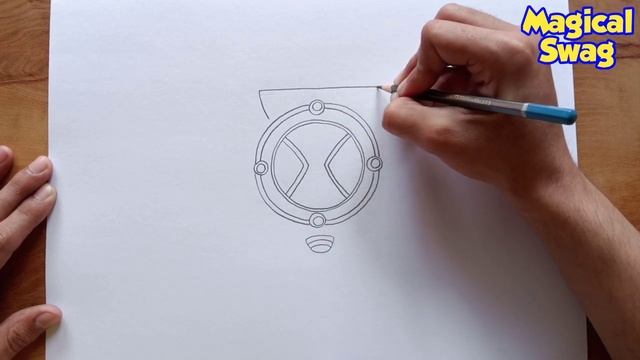 Ben 10 Omnitrix Drawing || How To Draw Omnitrix Easy