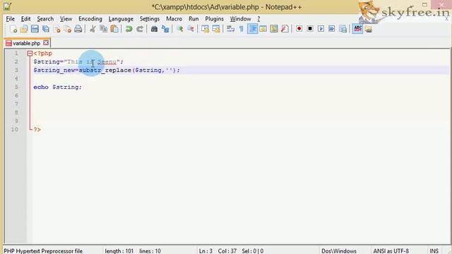 PHP Advanced Tutorial in Tamil 24 String Replacing Functions смотреть онлайн