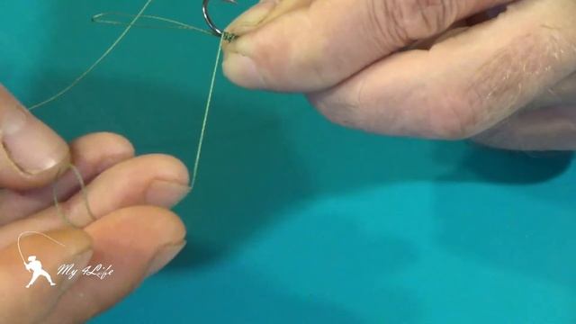 КАК ПРИВЯЗАТЬ КРЮЧОК К ЛЕСКЕ. Вариант 2. How to tie a hook to a fishing line. Option 2 смотреть онлайн