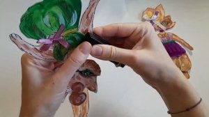 Подвижная бумажная кукла на шарнирах (скрепках)