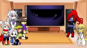 Undertale react to DUSTTALE- Stronger Than You/Реакция андертейл на Я сильнее чем ты даст санс Gach