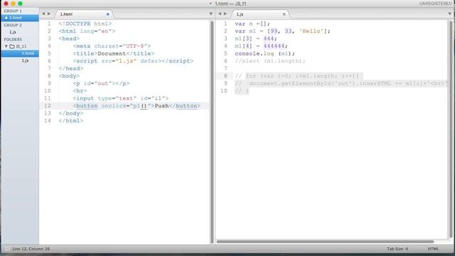 Учим Java Script 11. Знакомство с массивами смотреть онлайн