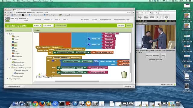 Programming A Multiple Choice Quiz In App Inventor 2
