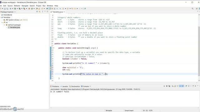 Java - An Introduction to variables смотреть онлайн