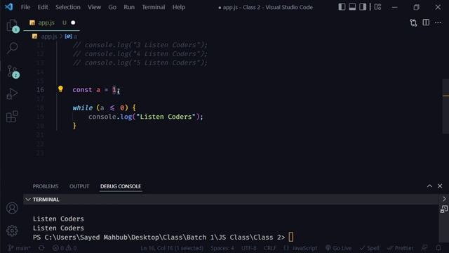 JavaScript loop in Bangla || While Loop || Batch - 1 || Listen coders смотреть онлайн