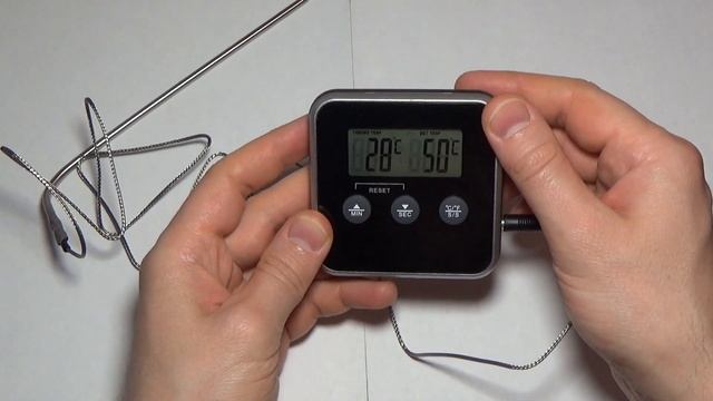 Цифровой кухонный термометр с выносным щупом таймером 0 ℃ ~ + 250 ℃ смотреть онлайн